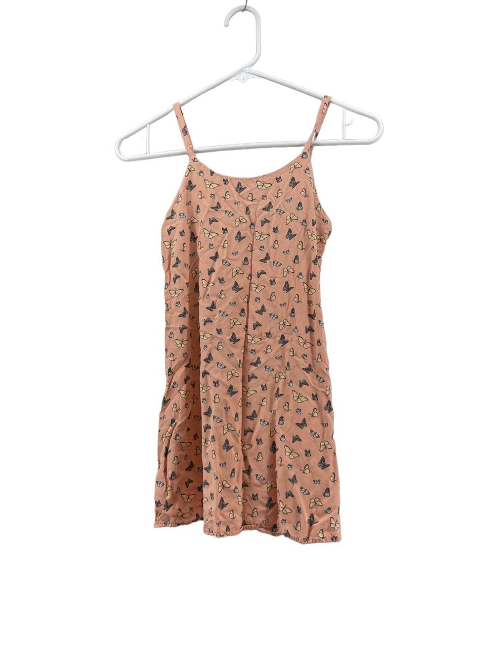 Art Class Girls' Peach Butterfly Sleeveless Mini Dress Youth Size Medium 7/8